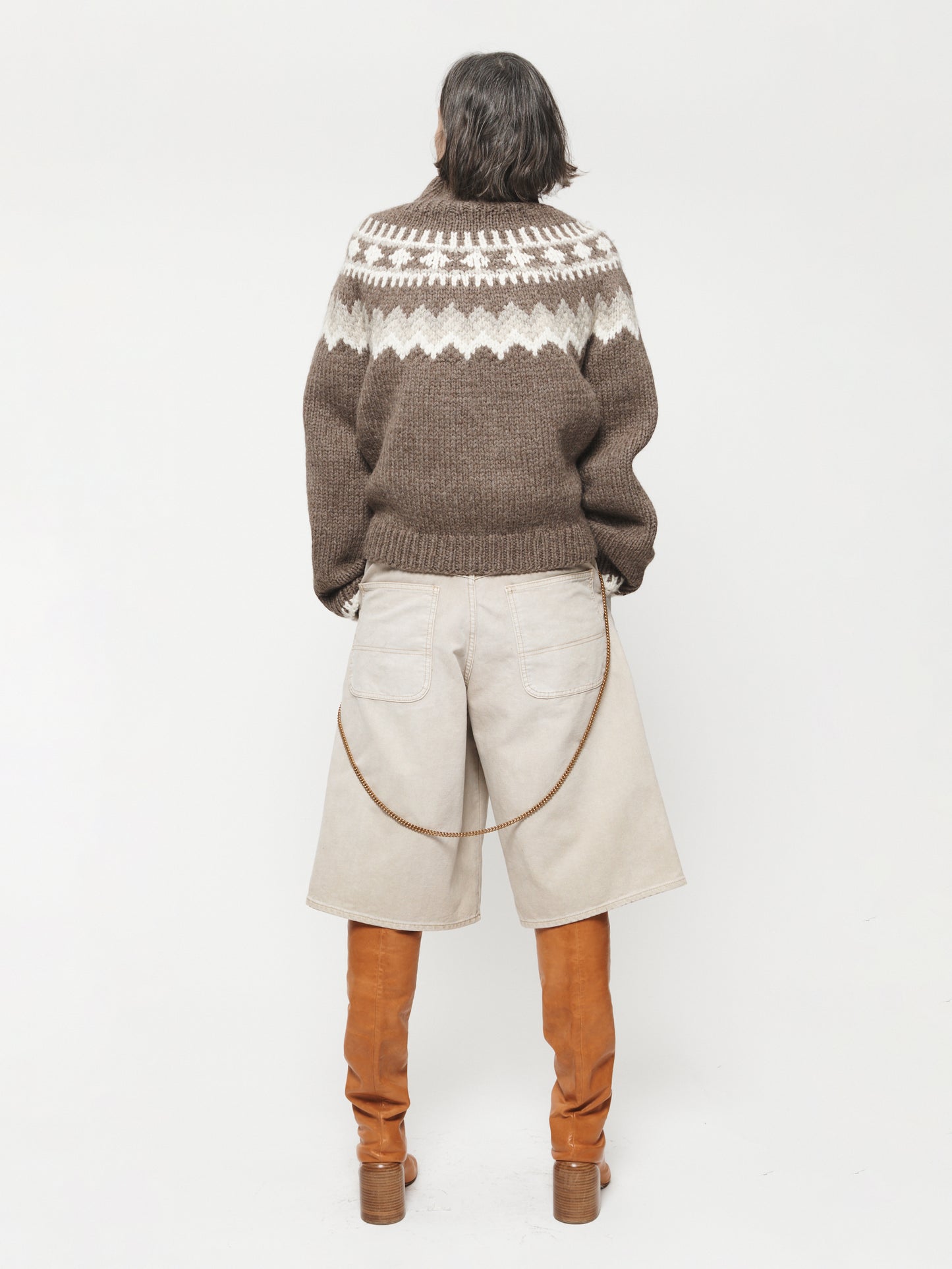 Double Knee Shorts Tea Stain
