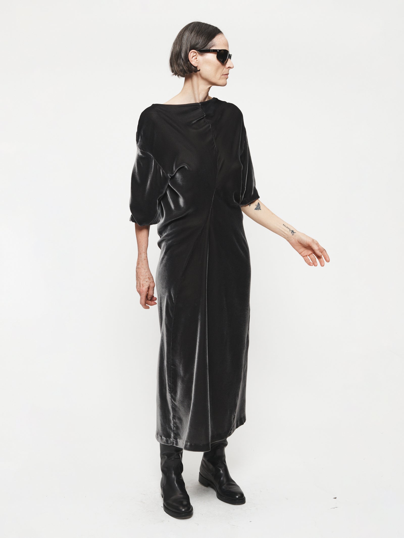 velvet asymmetric dress Velvet Off Shoulder Midi Dress