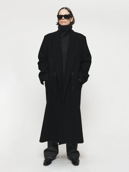 todayful woolovercoat 黒 Wool Melton Peacoat with Hood / BLACK | OVERCOAT(オーバー
