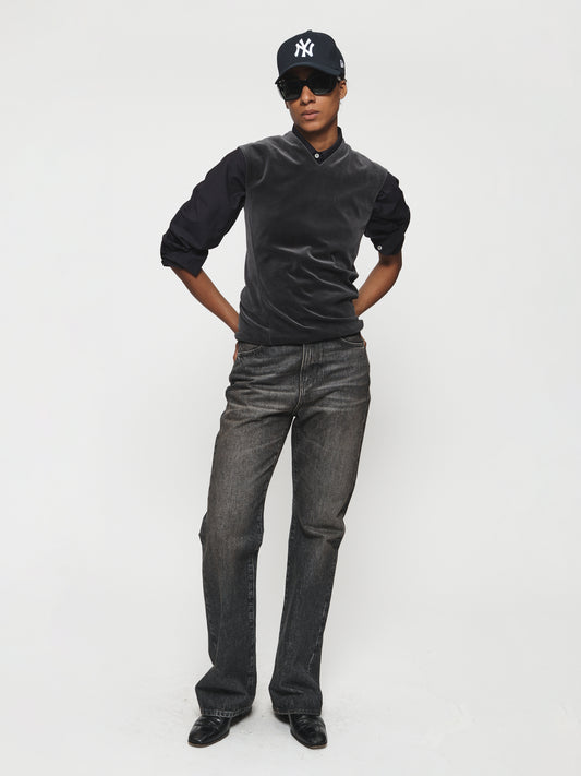 Twisted Velour Vest Mercury