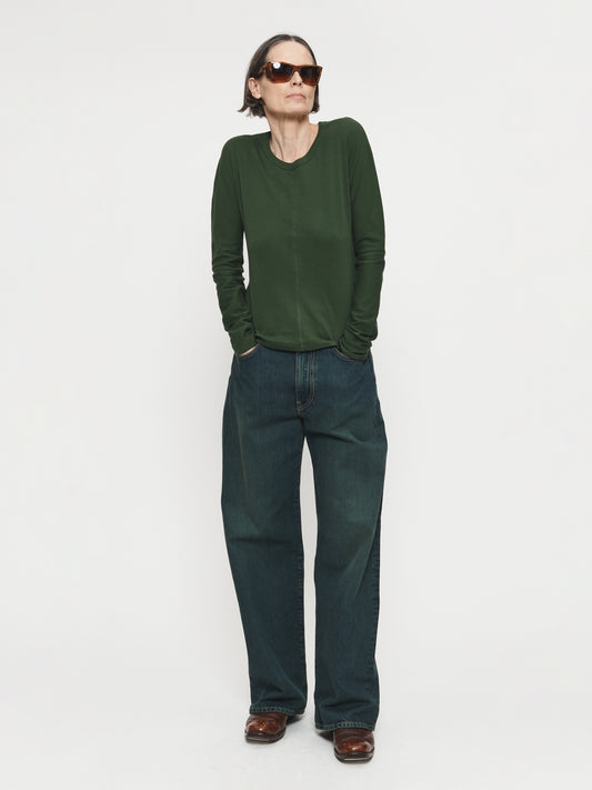 Middle Seam Long Sleeve Forest Green