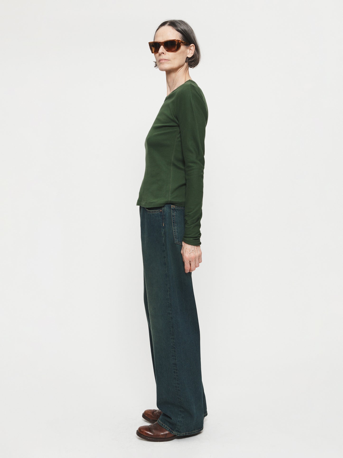 Middle Seam Long Sleeve Forest Green
