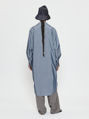 Flattened Shirt Dress in Chambray