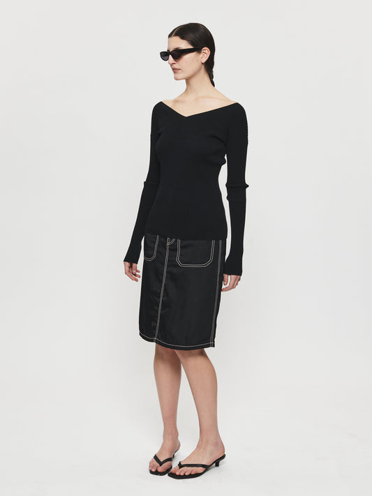 Patch Pocket Skirt