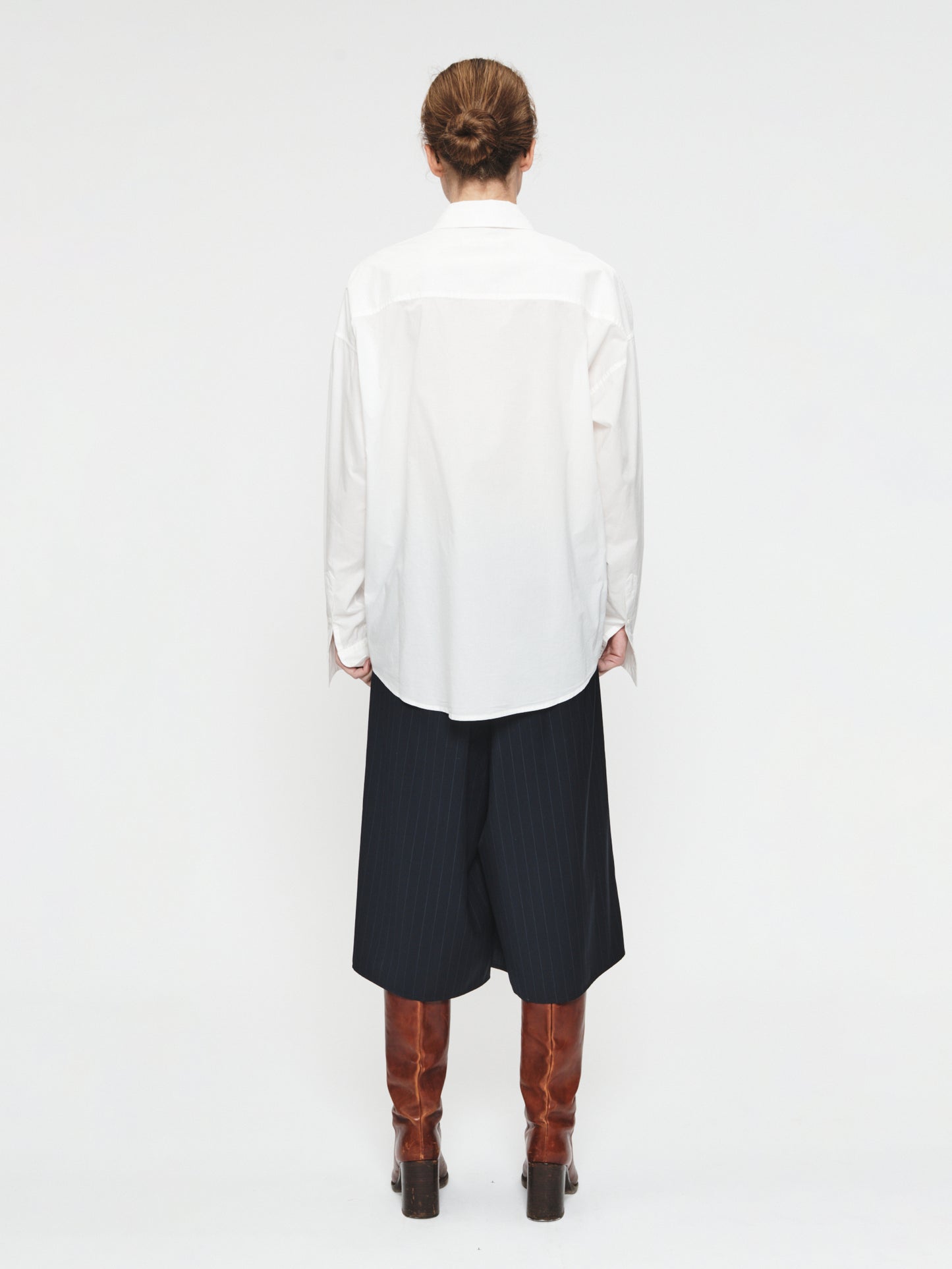 Embroidered Uniform Shirt White