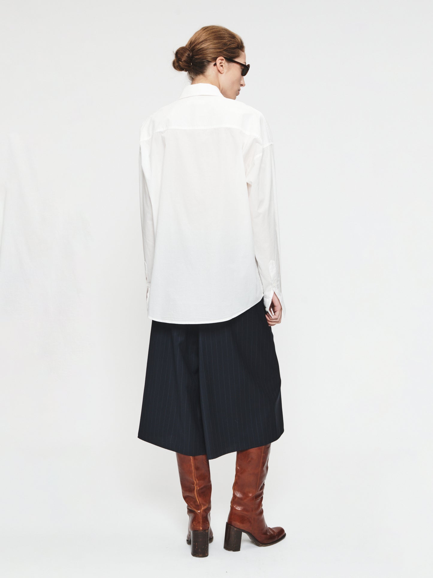Embroidered Uniform Shirt White