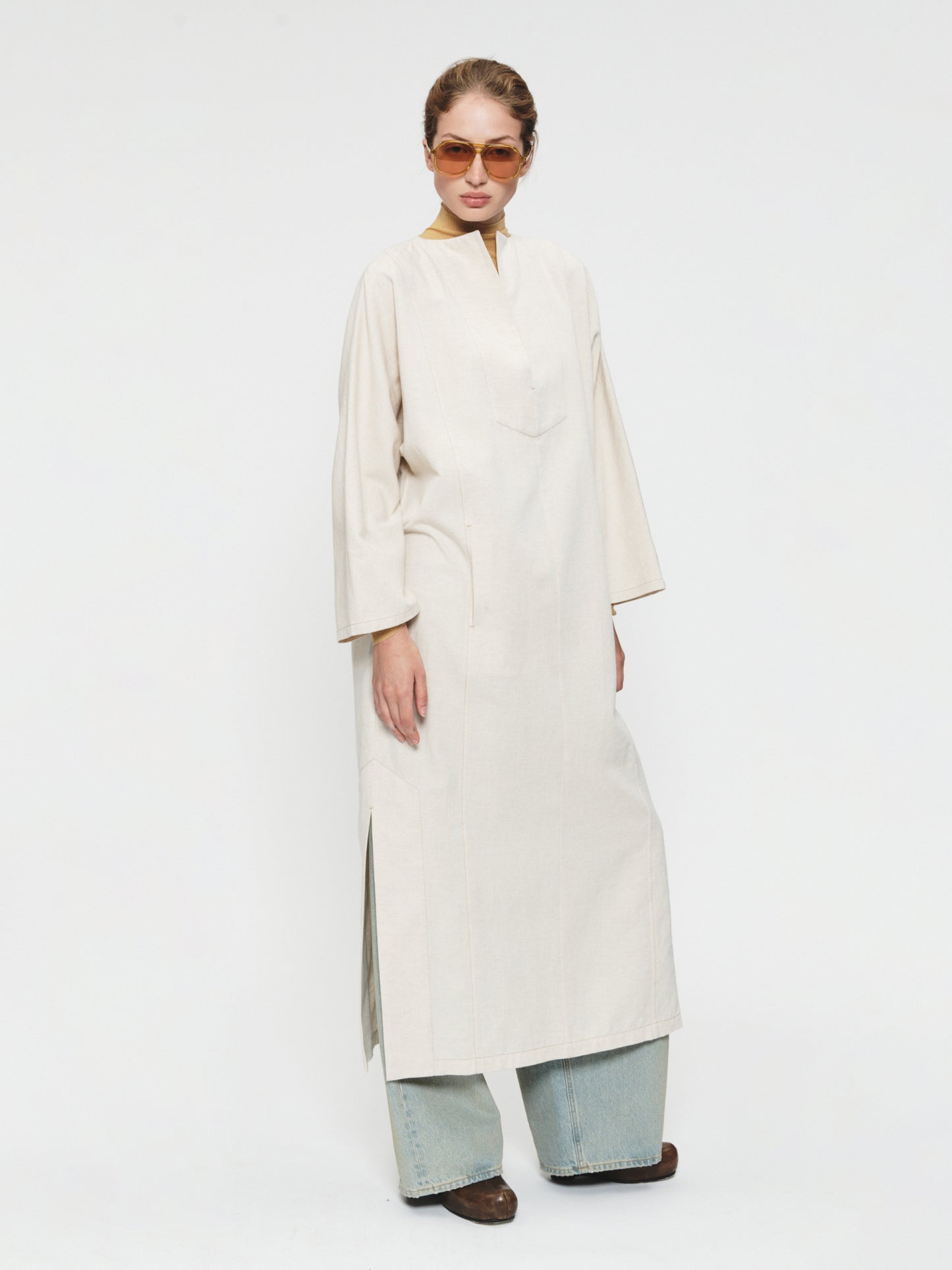 Minimalist Kaftan in Natural