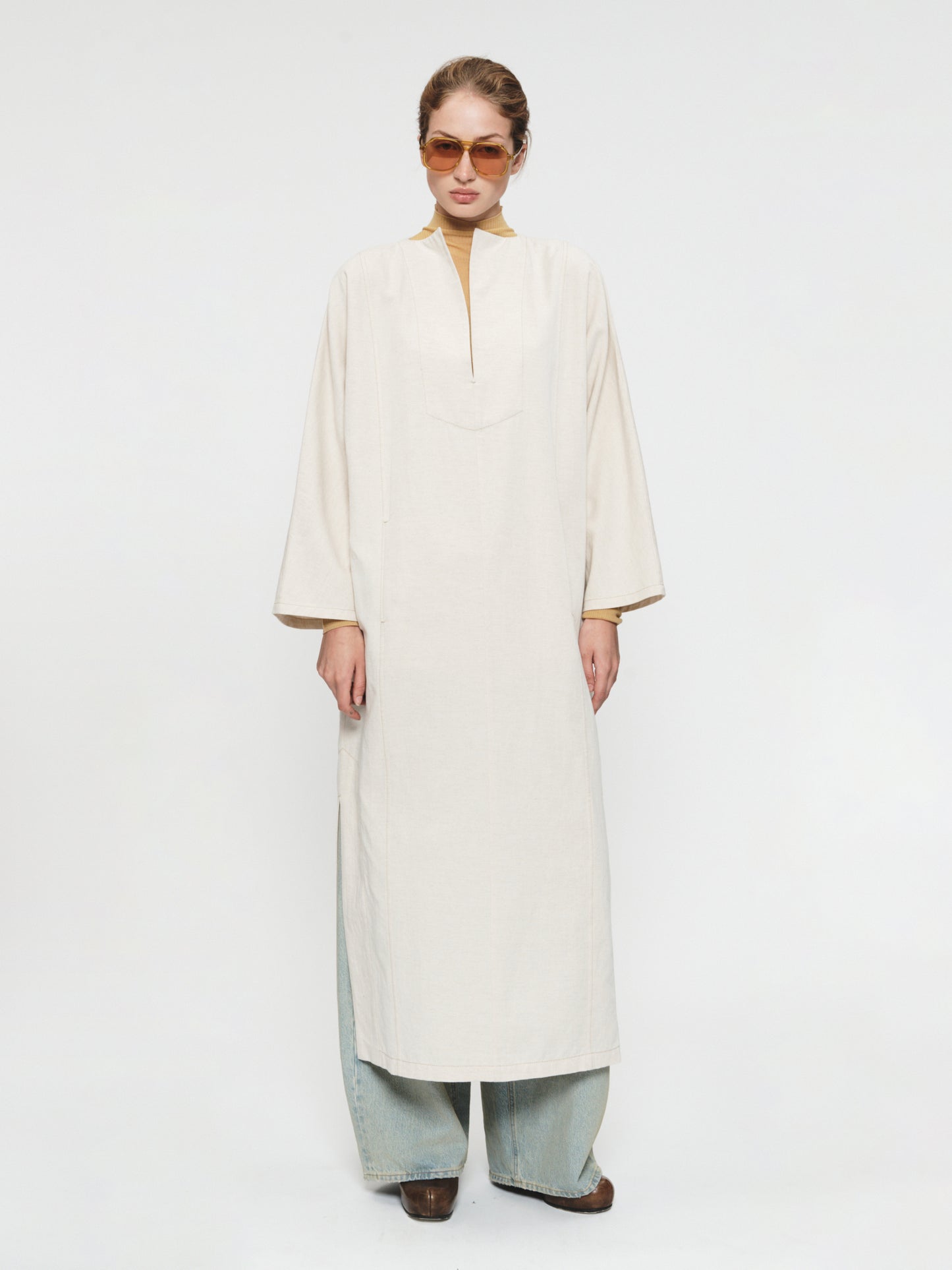 Minimalist Kaftan in Natural