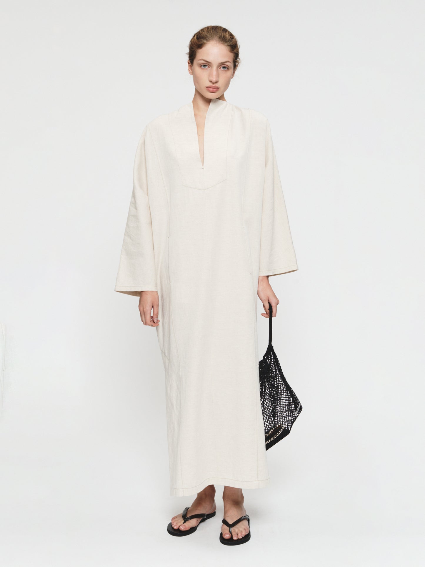 Minimalist Kaftan in Natural