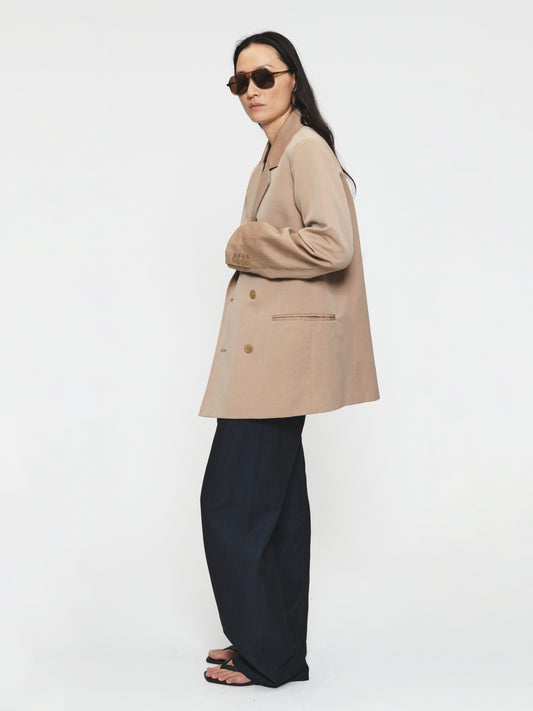 Double Breasted Blazer Sand