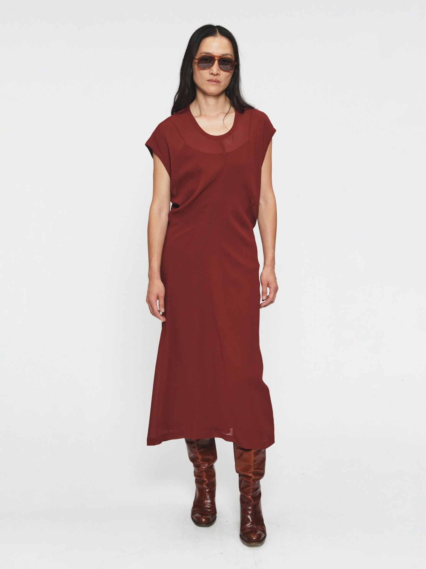 S-Curve Dress Bordeaux