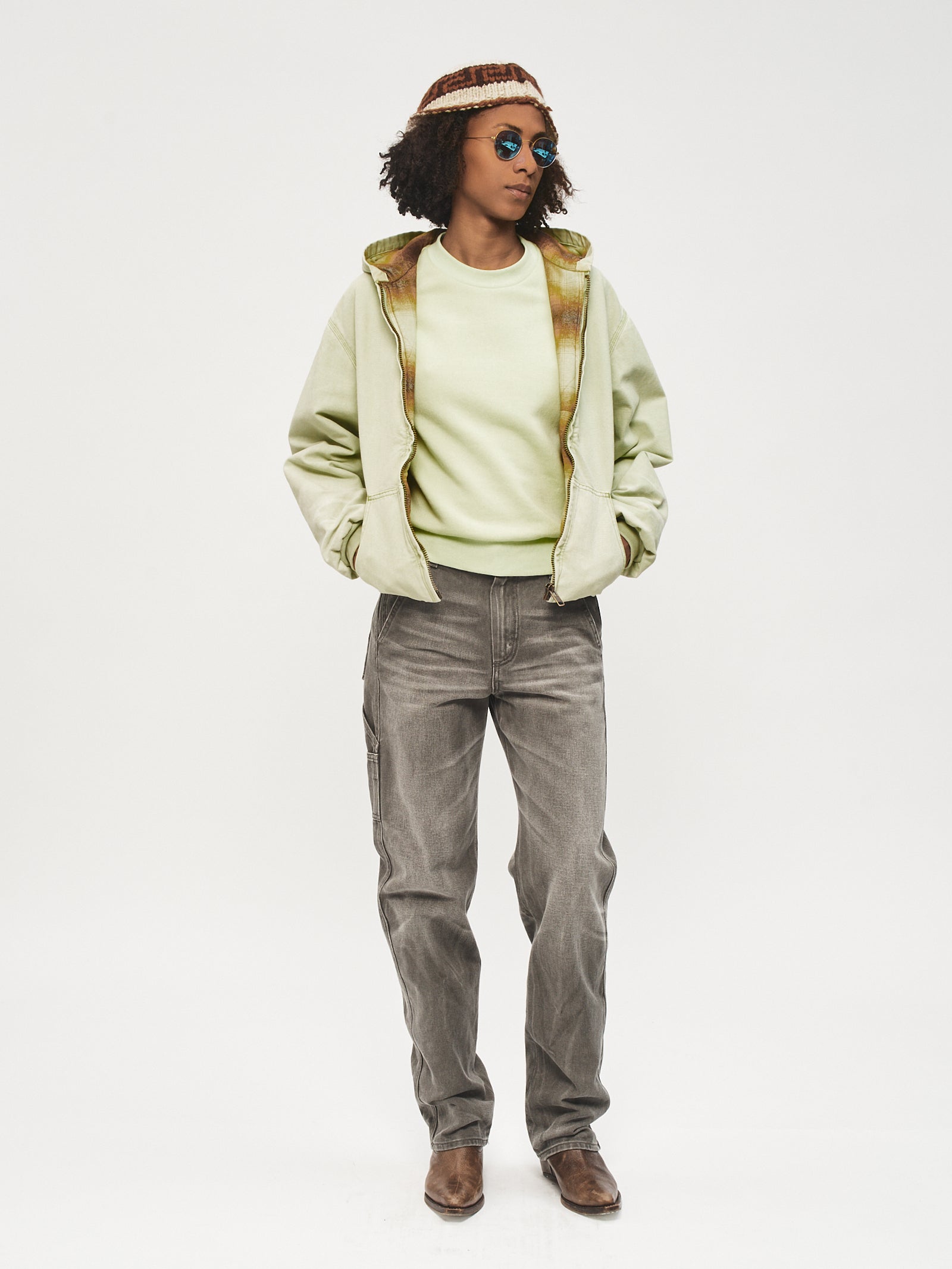 Zip-Up Hoodie Limestone – 6397
