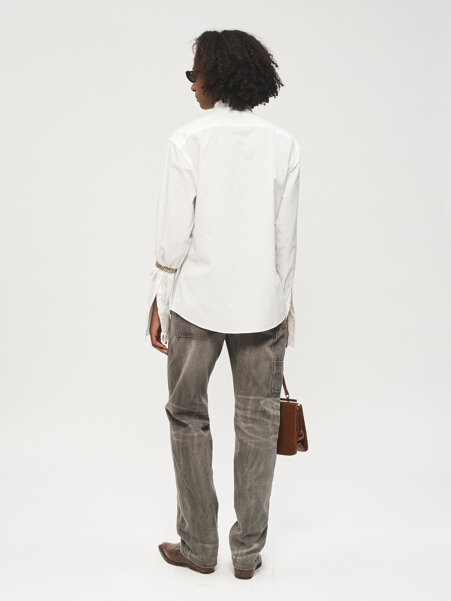 Micro Pleat Formal Shirt White