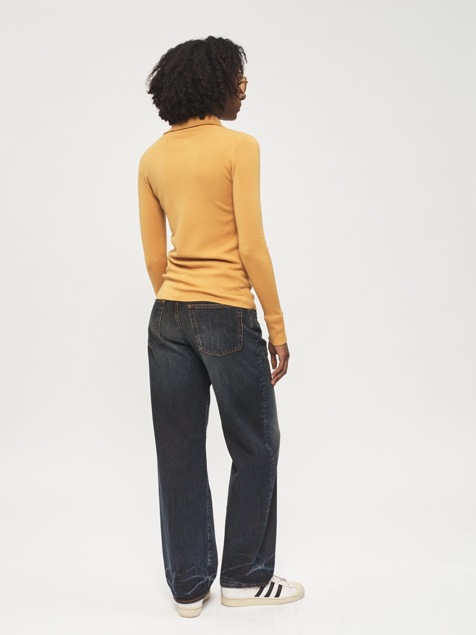 シシクイ　holed north Quarter Zip Turtleneck Marigold – 6397