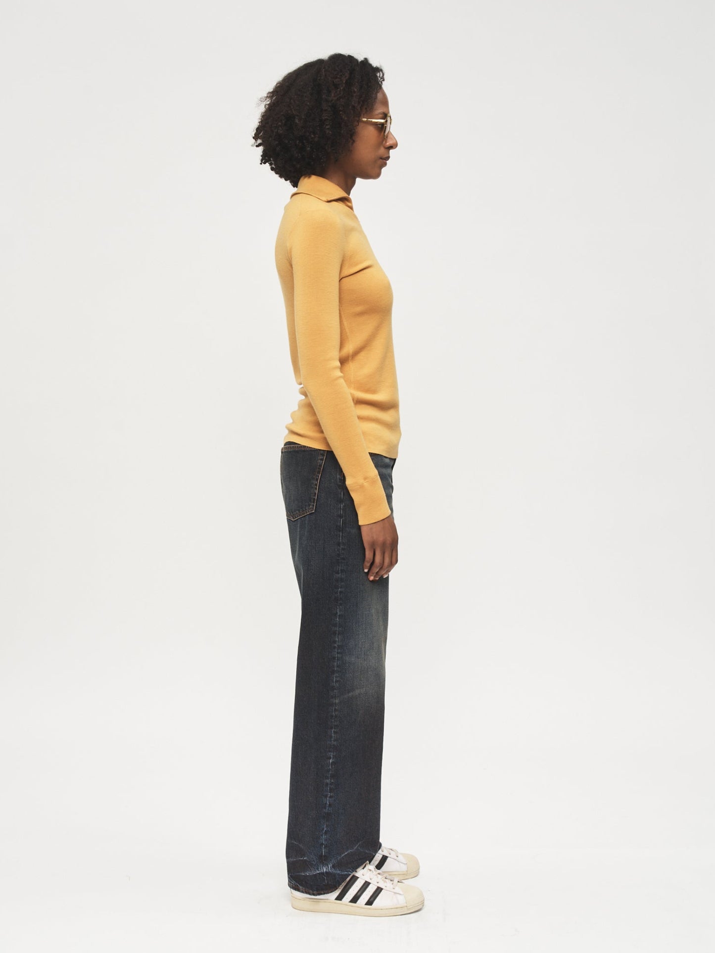 Quarter Zip Turtleneck Marigold