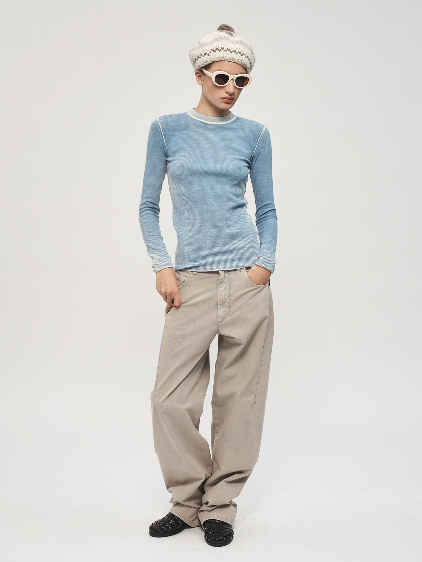 Darted Pant Oat Milk