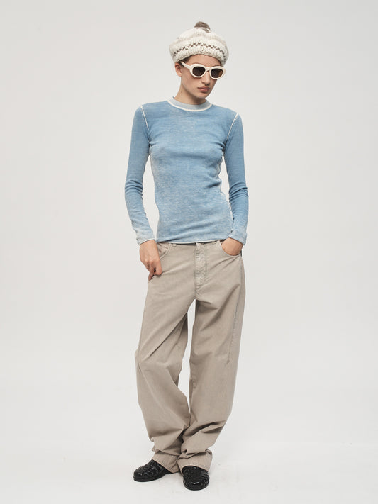 Darted Pant Oat Milk