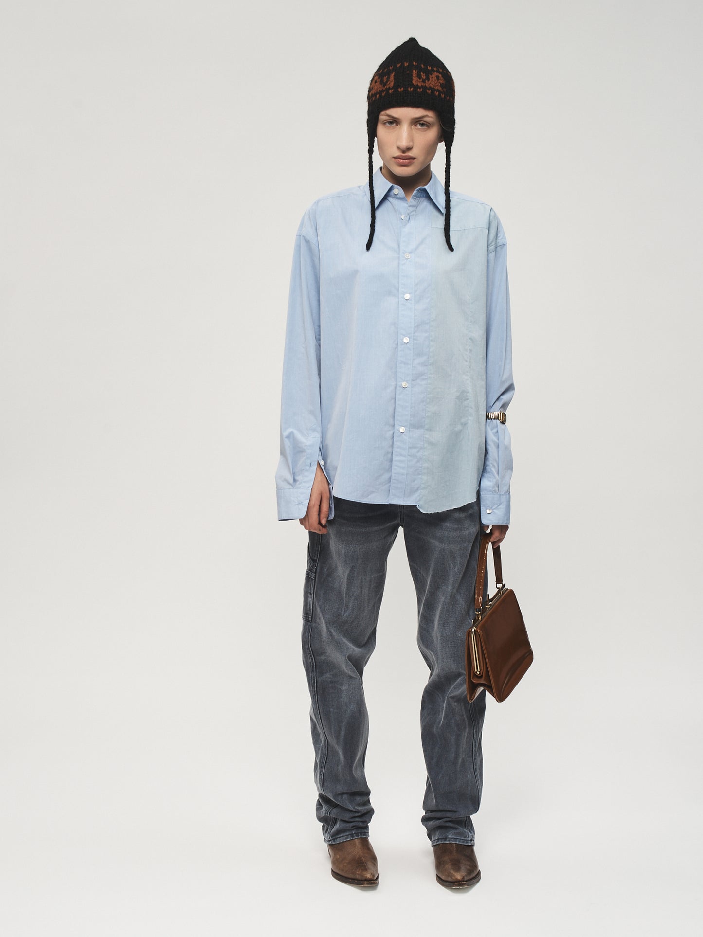 Reworked Uniform Shirt Blue