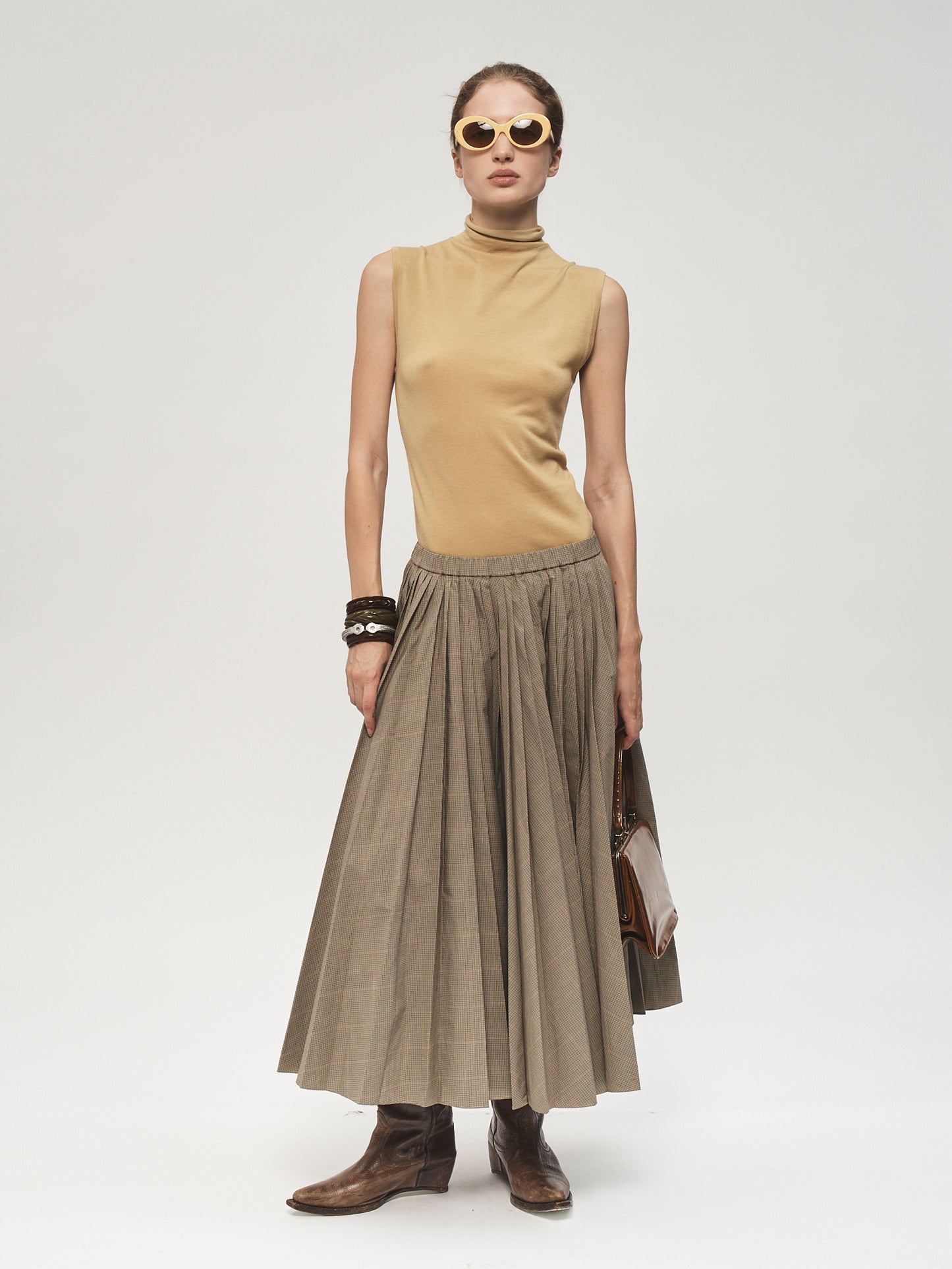 Roll Neck Tank Maize