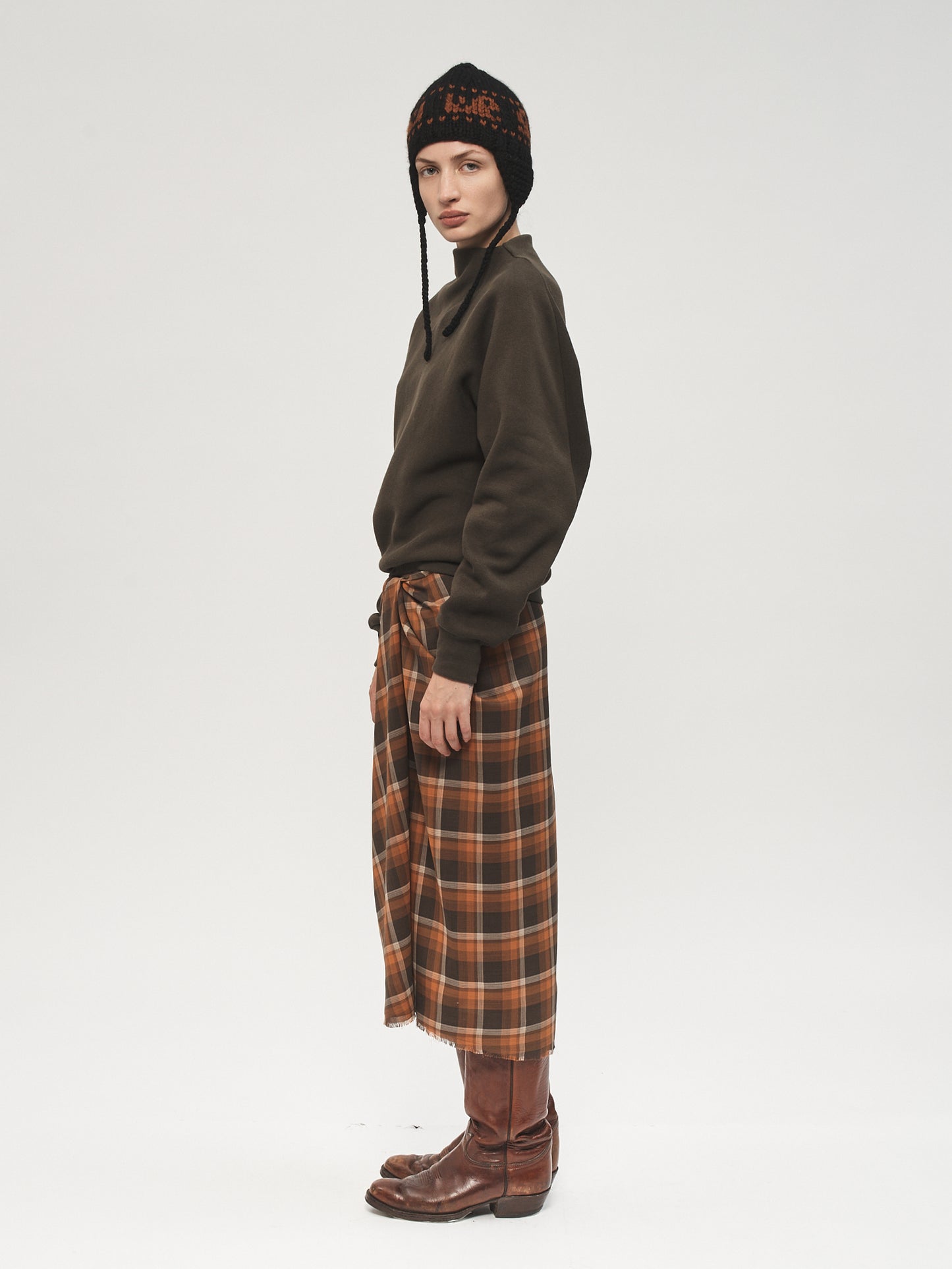 Draped Sweatshirt Mud