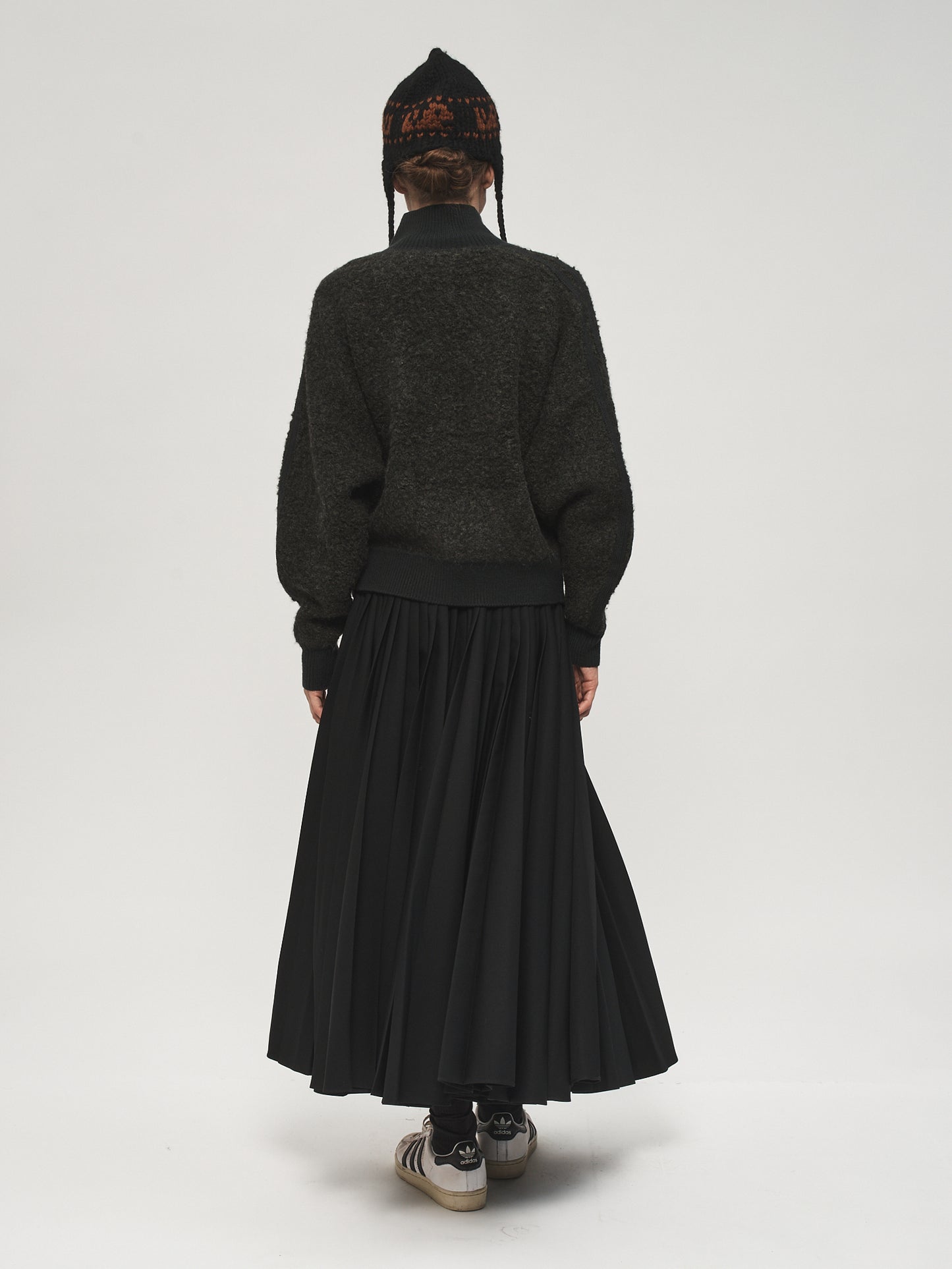 Track Zip Up Sweater Mud