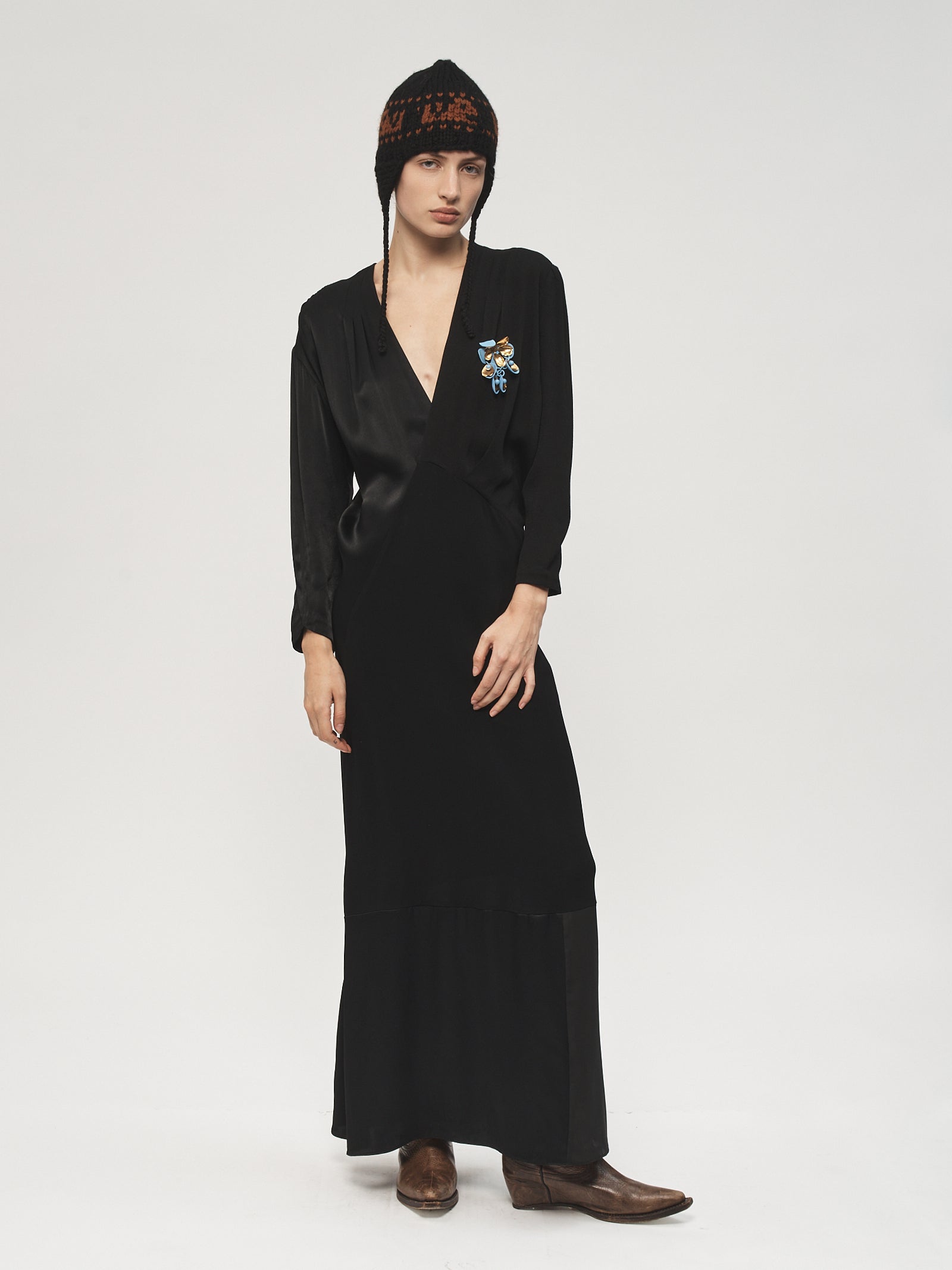 6397 Women's Long Patchwork S-Curve Black Size Small 6397 Women's Long Patchwork S-Curve Black Size Small