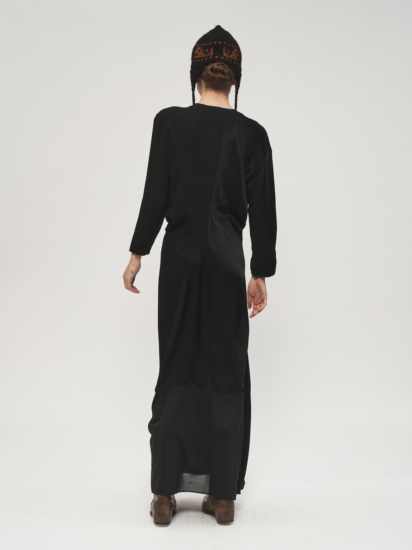 Long Patchwork S-Curve Black