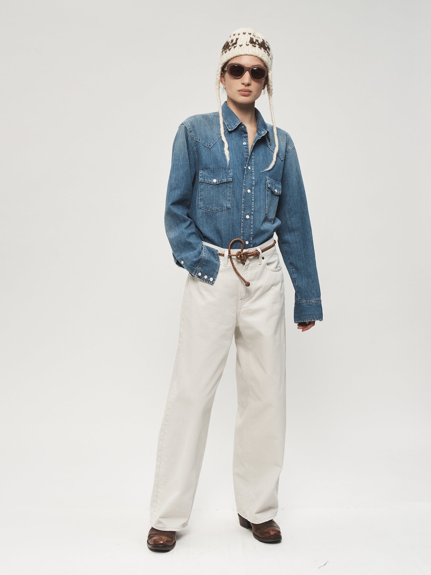 Tuxedo Roomy Alabaster with Alabaster Stripe