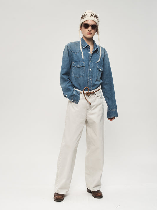 Tuxedo Roomy Alabaster with Alabaster Stripe