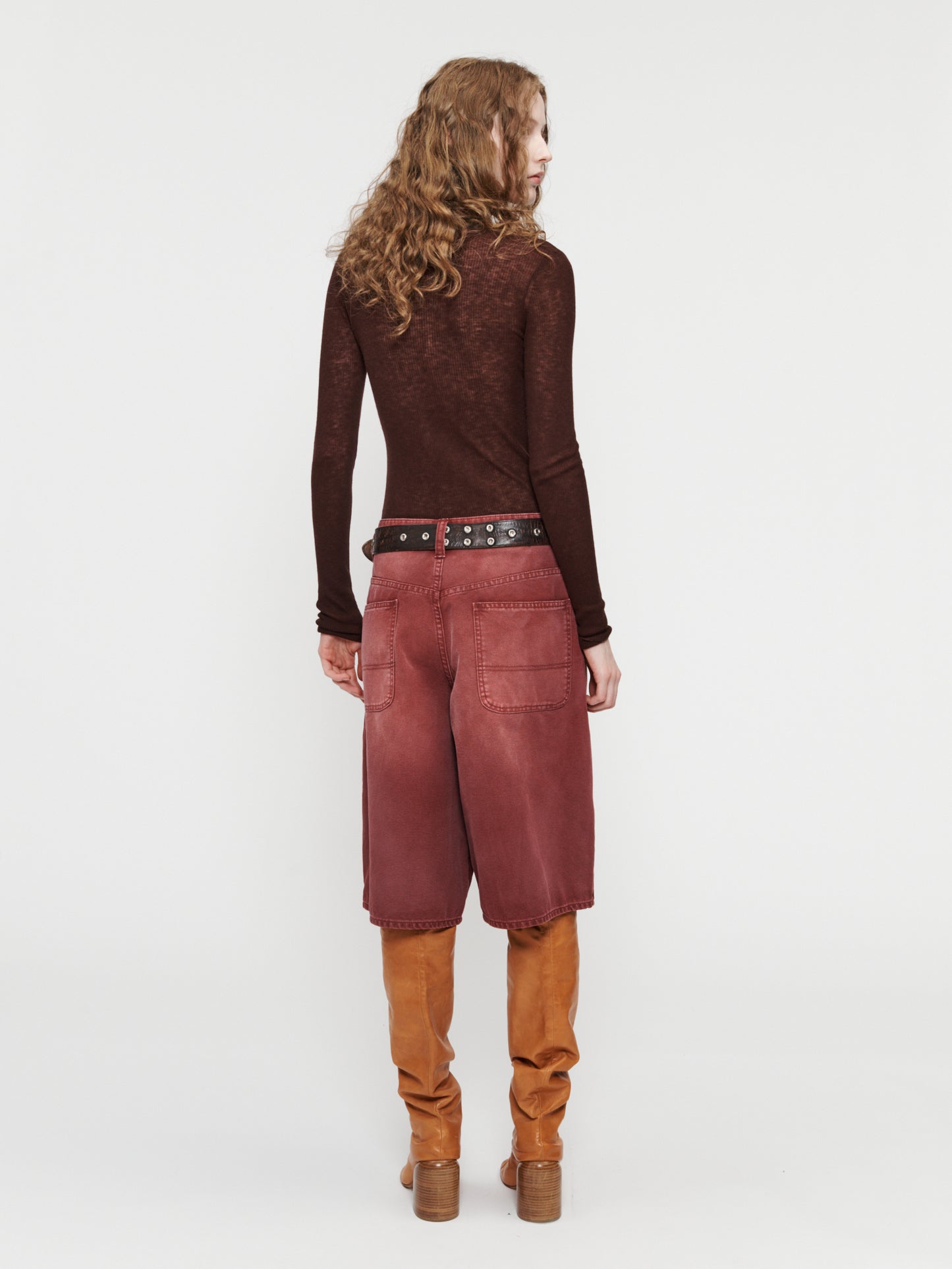 Double Knee Shorts Pomegranate