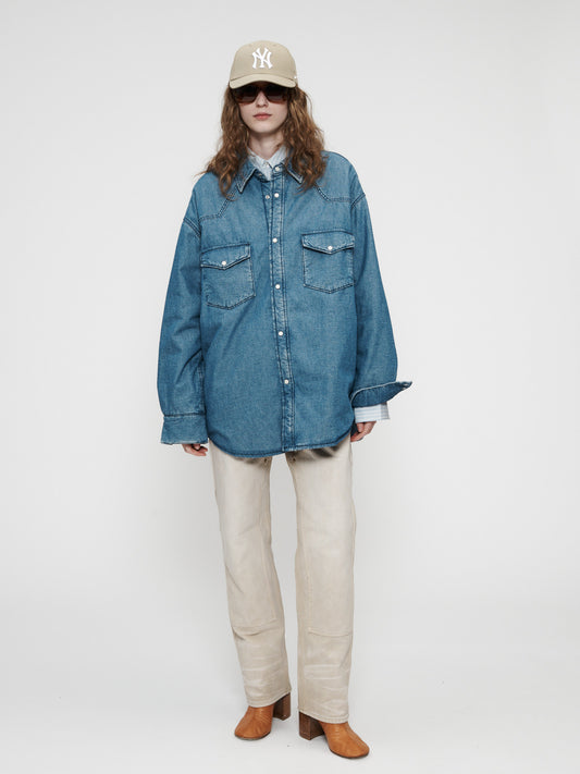 Puff Denim Shirt Jacket