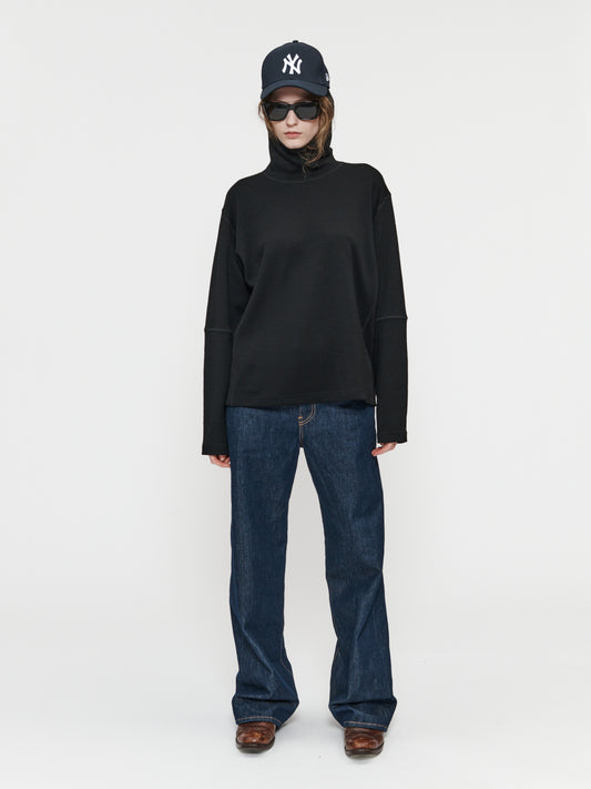 Coverstitch Snood Hood Black
