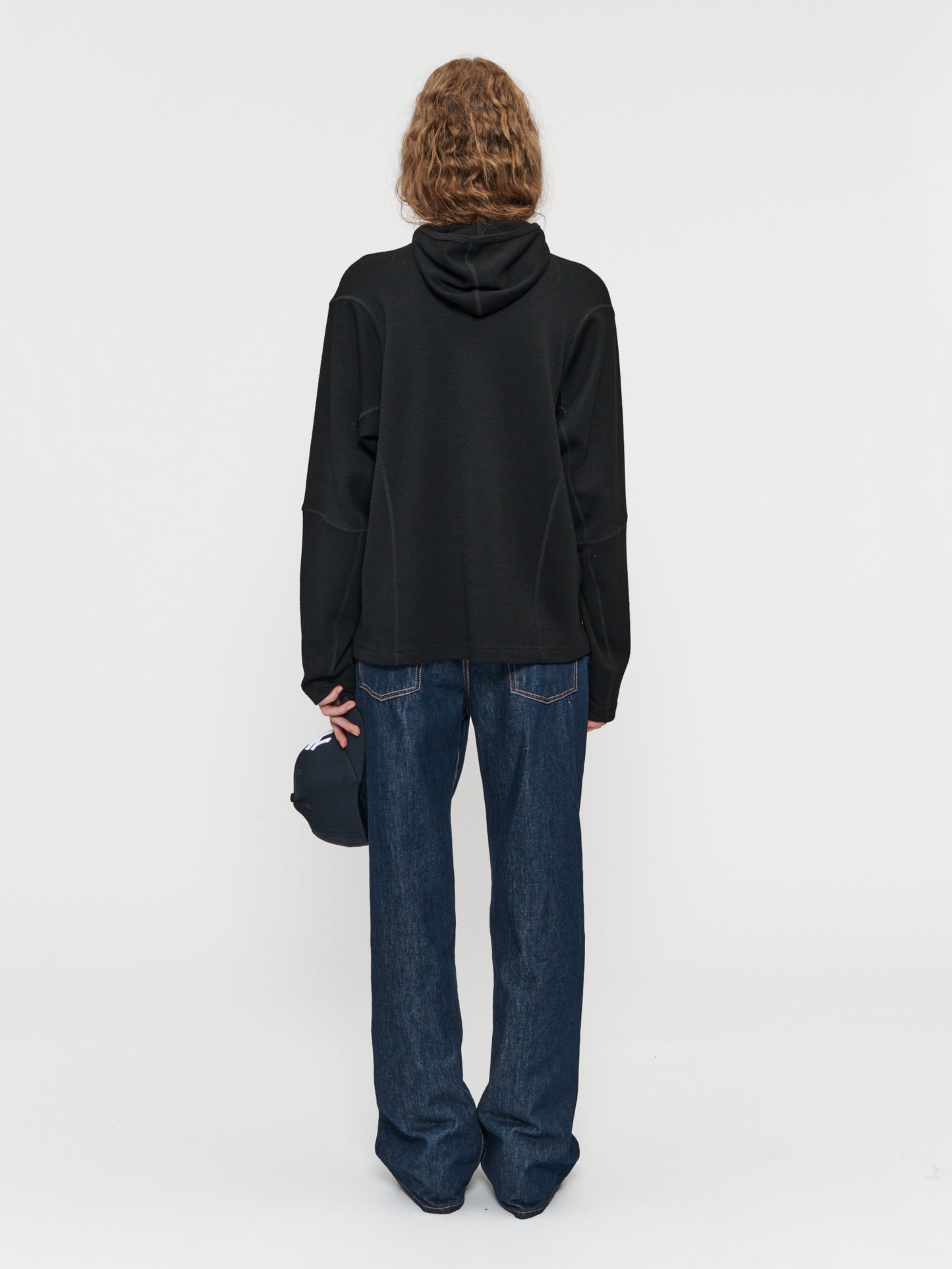 Coverstitch Snood Hood Black