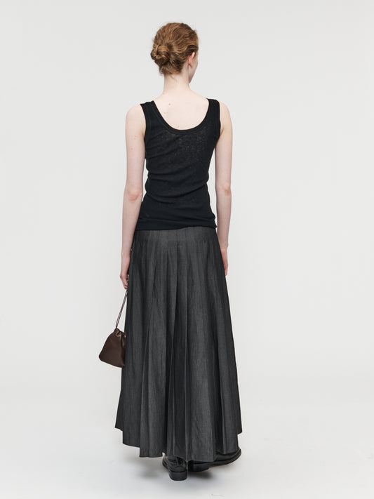 Scoop Neck Tank Black