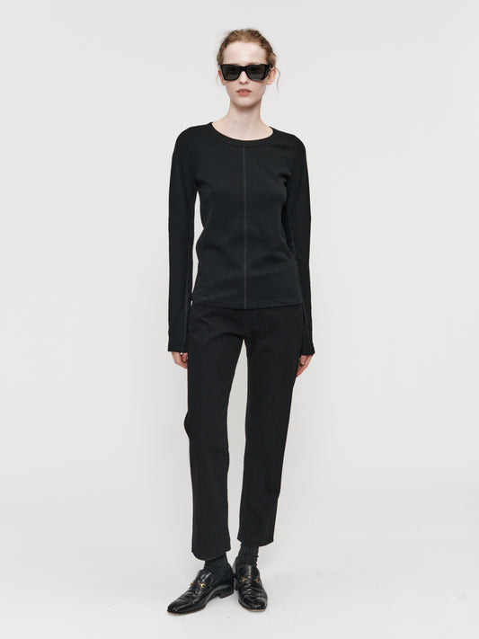 Middle Seam Long Sleeve Black