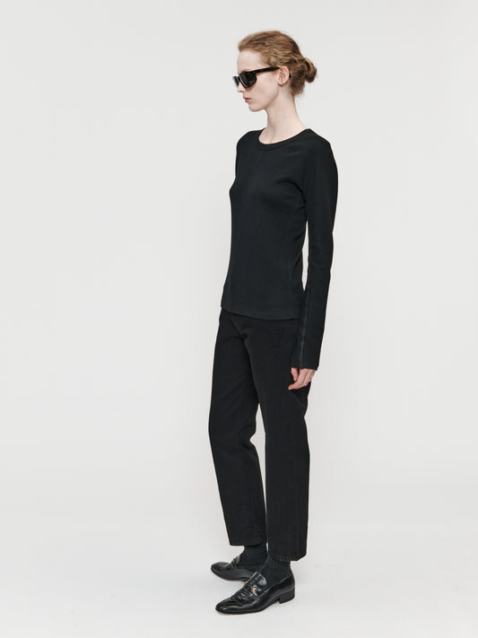 Middle Seam Long Sleeve Black