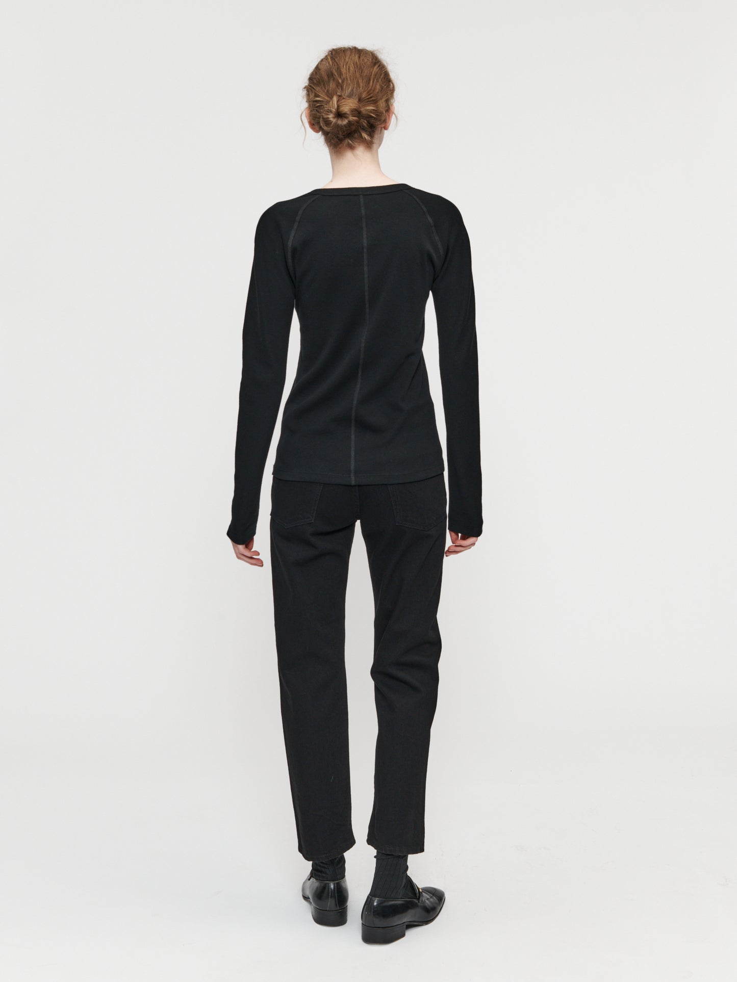 Middle Seam Long Sleeve Black
