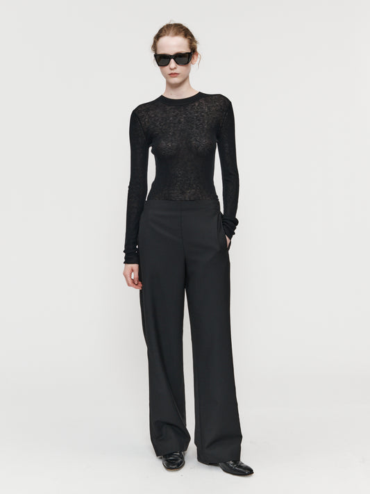 Relaxed Tuxedo Trouser Black