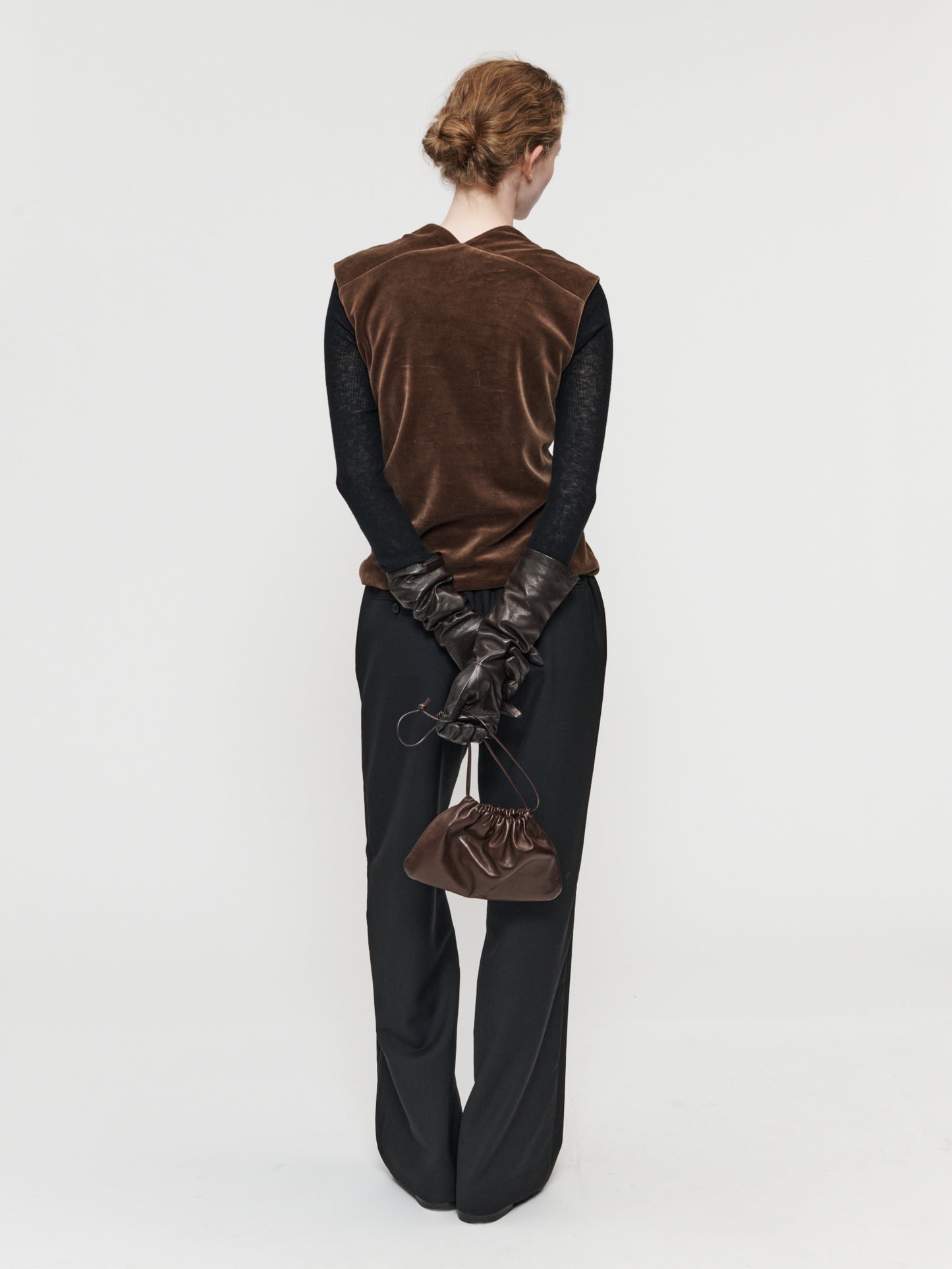 Twisted Velour Vest Mink
