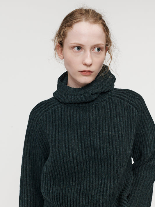 Snood Sweater Black Pine