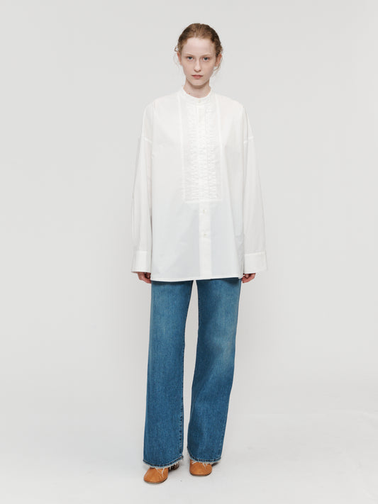 Minimalist Tuxedo Shirt White