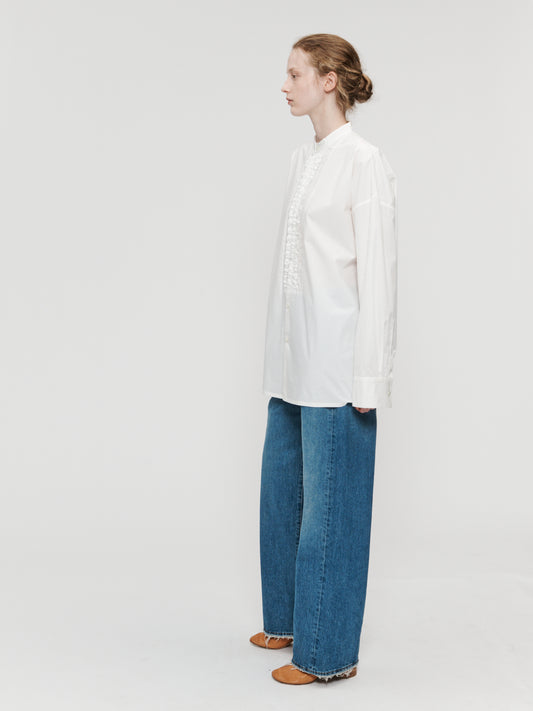 Minimalist Tuxedo Shirt White