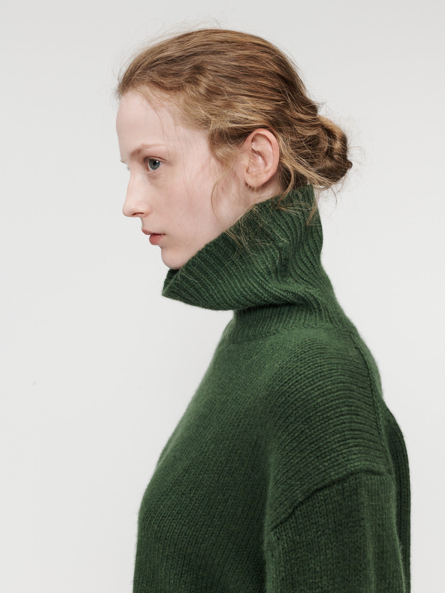 High Neck Long Sleeve Forest Green