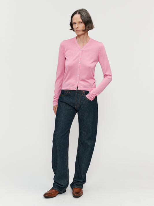 Contrast Stitch Cardigan Pink Panther