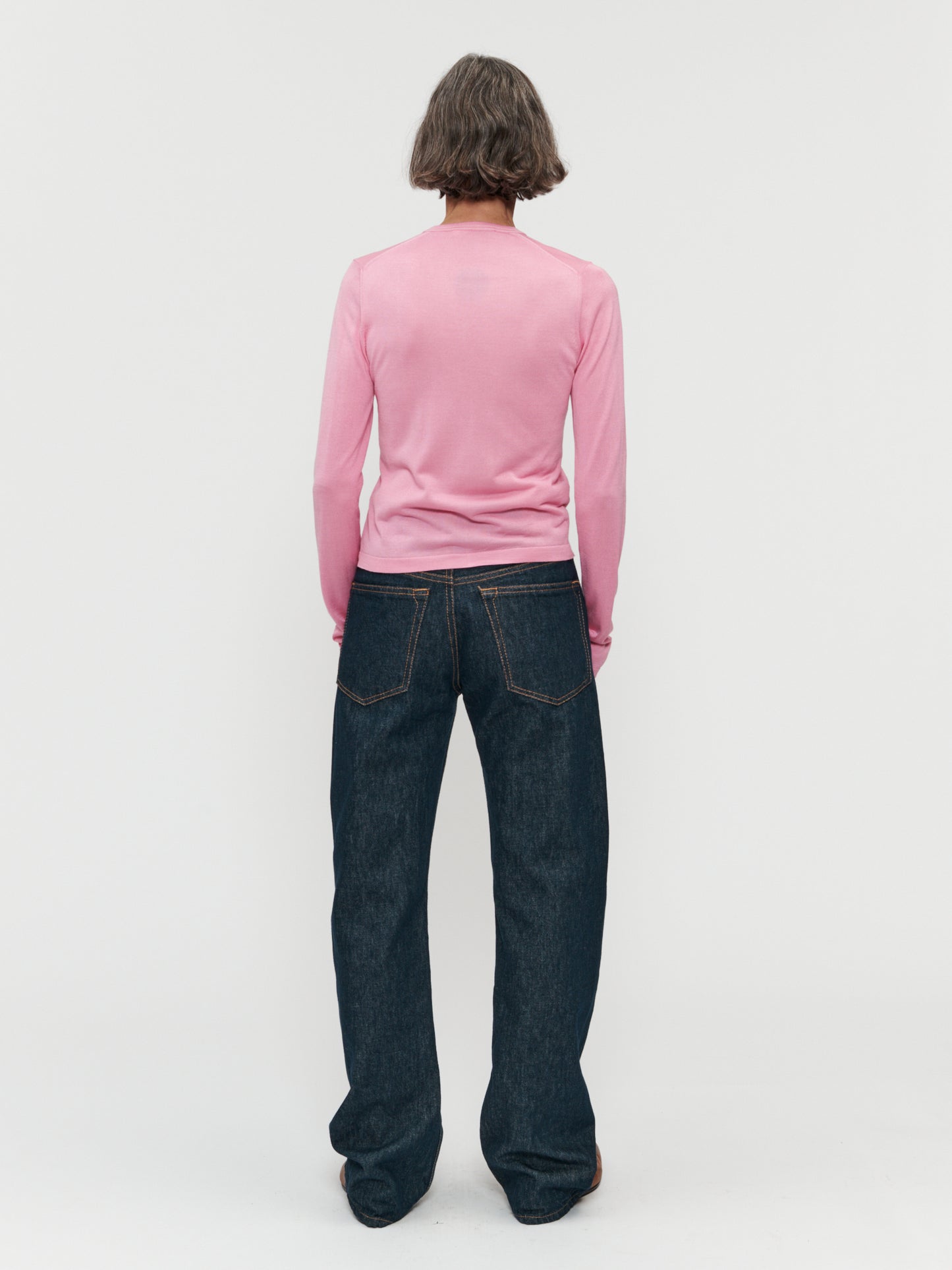 Contrast Stitch Cardigan Pink Panther