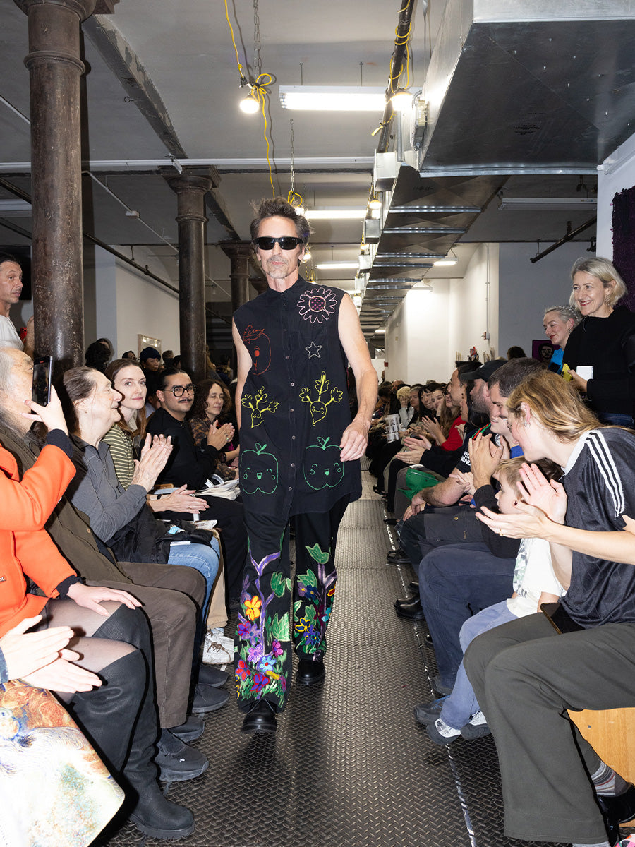 Peter Salsman Black Painted Trousers