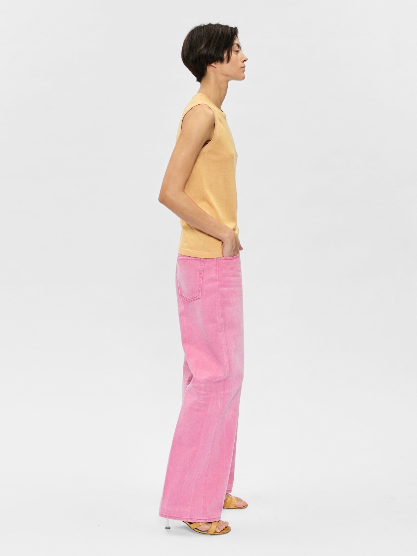 Contrast Stitch Shell Creamsicle