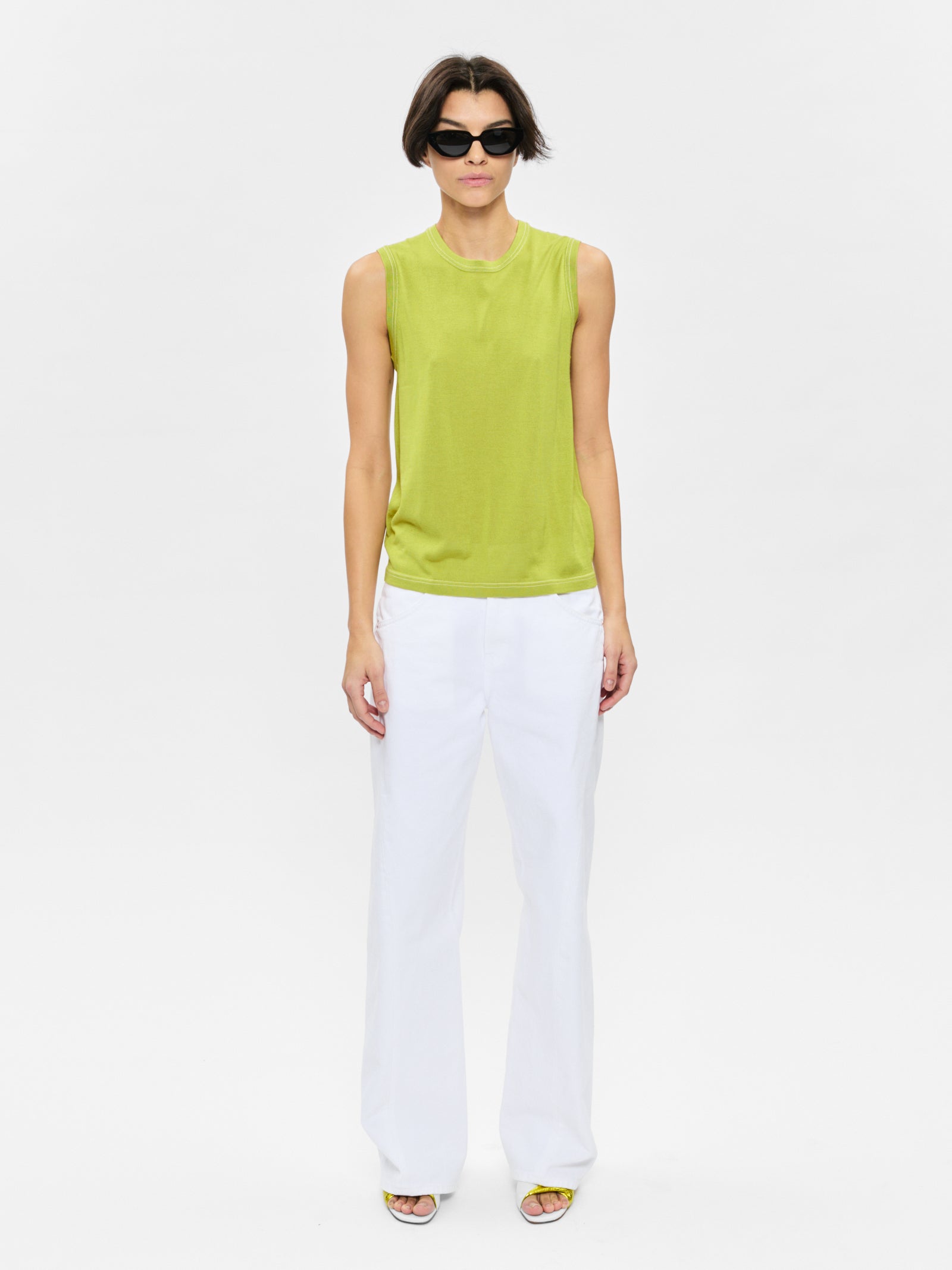 Big Twisted Seam Jean Optic White – 6397
