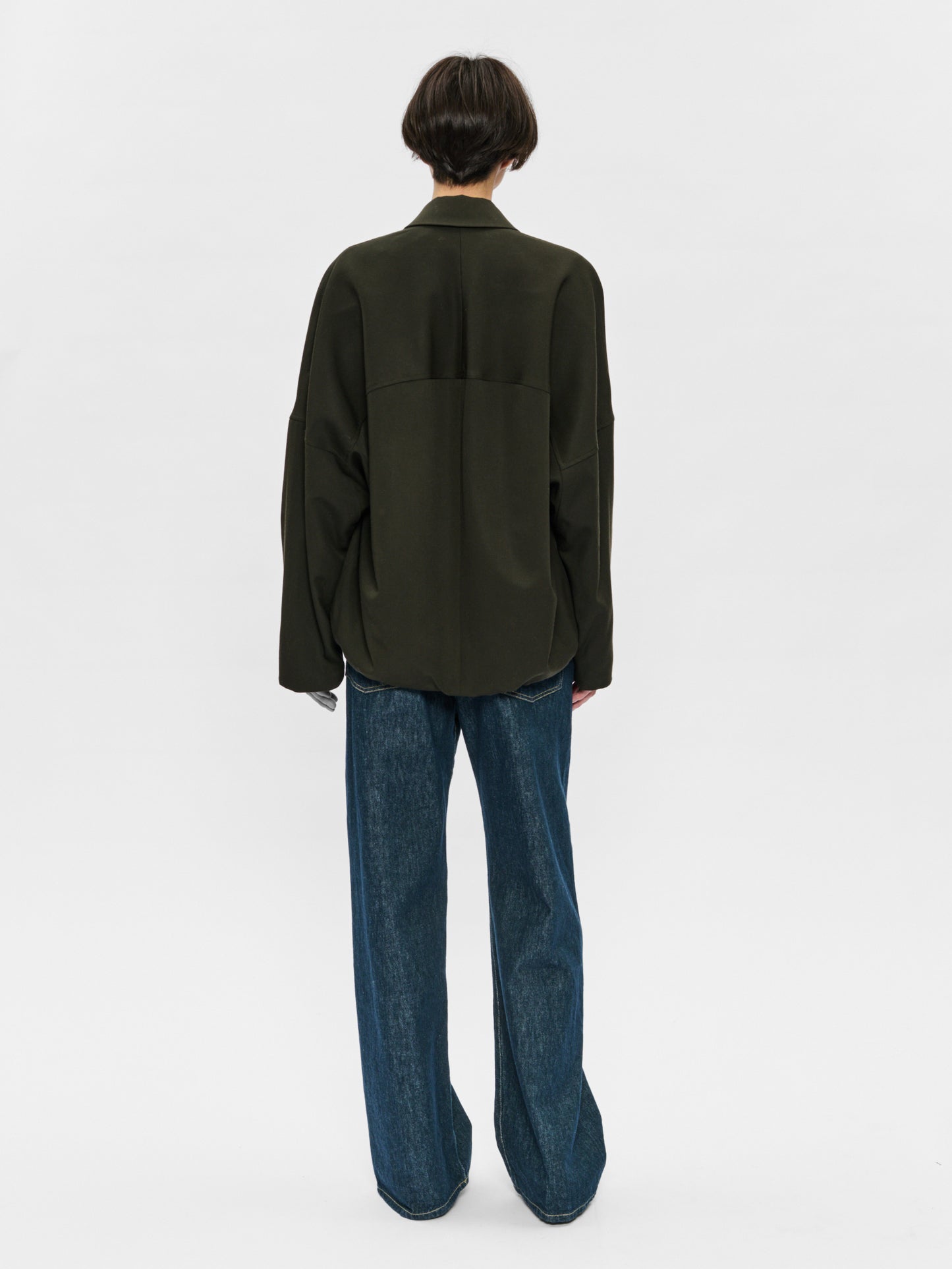 Relaxed Cardigan Blazer Army