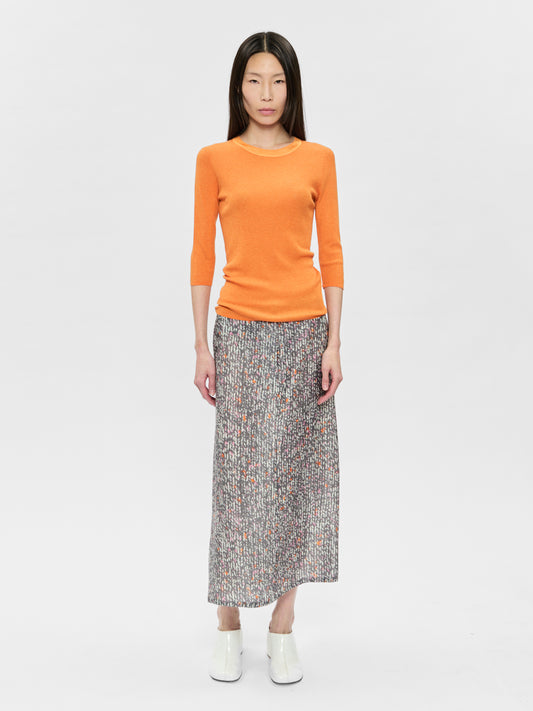 Jacquard Print Skirt Summer Tweed